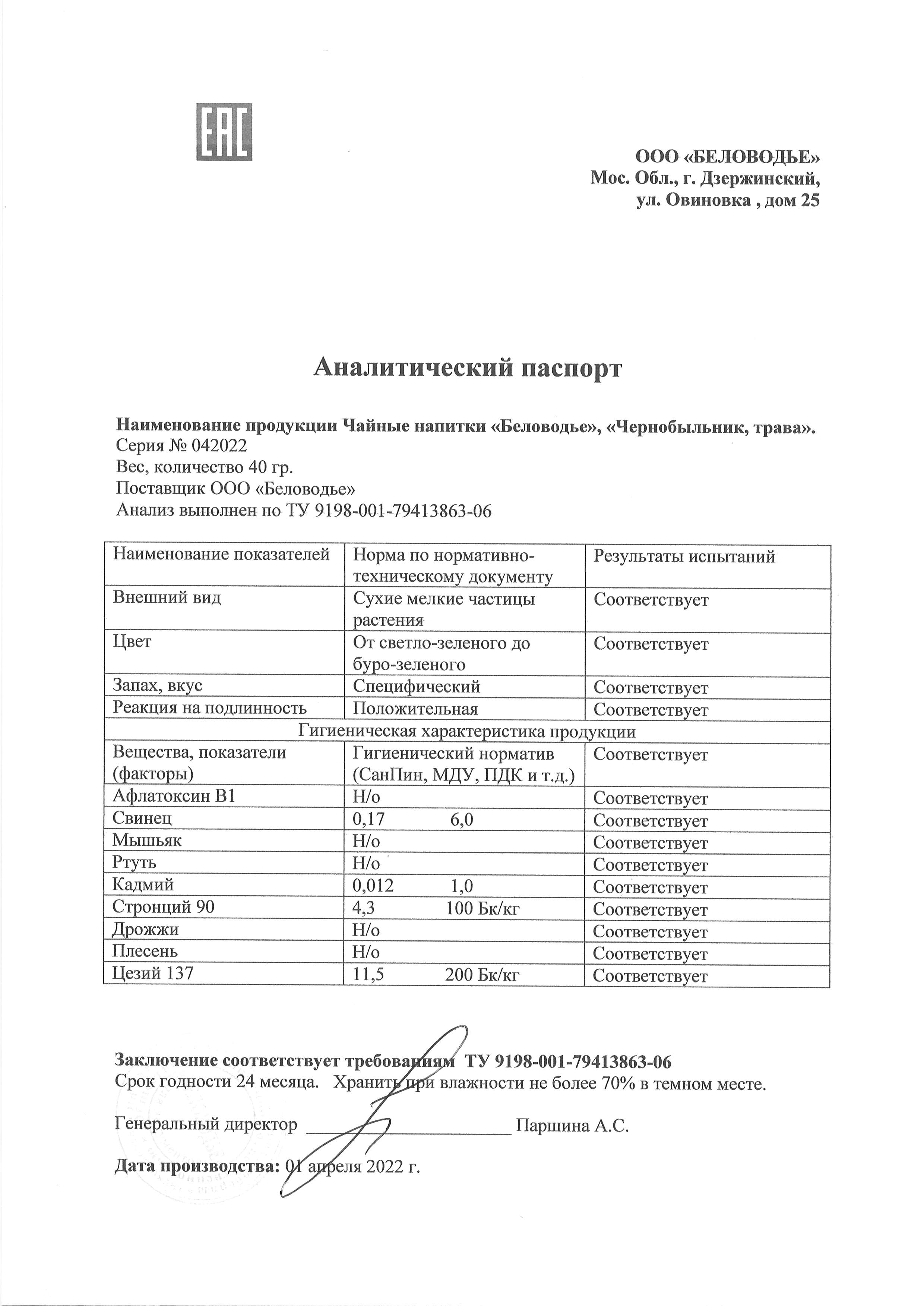 Паспорт №042022